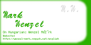 mark wenzel business card